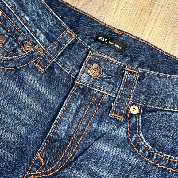 NWOT π TRUE RELIGION RICKY SUPER T STITCH RELAXED STRAIGHT MENS DARK WASH 31 - Picture 13 of 14